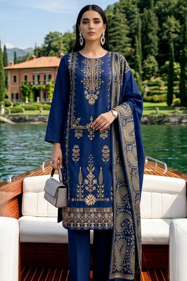 Shaira P/Leather Jacquard`26 Vol-2 D#01 Blue