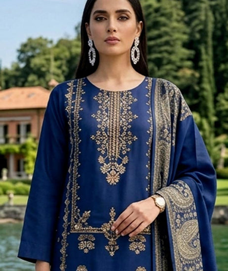 Shaira P/Leather Jacquard`26 Vol-2 D#01 Blue