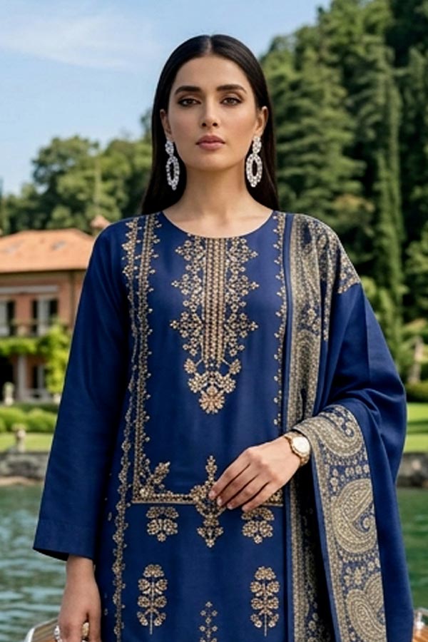 Shaira P/Leather Jacquard`26 Vol-2 D#01 Blue