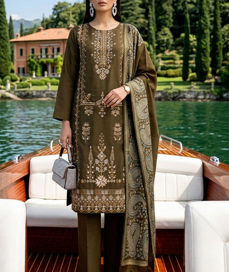 Shaira P/Leather Jacquard`26 Vol-2 D#01 Olive
