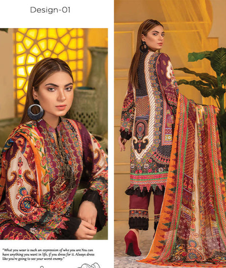 Adan`s Arwa Print Emb Suvic`21 D#01
