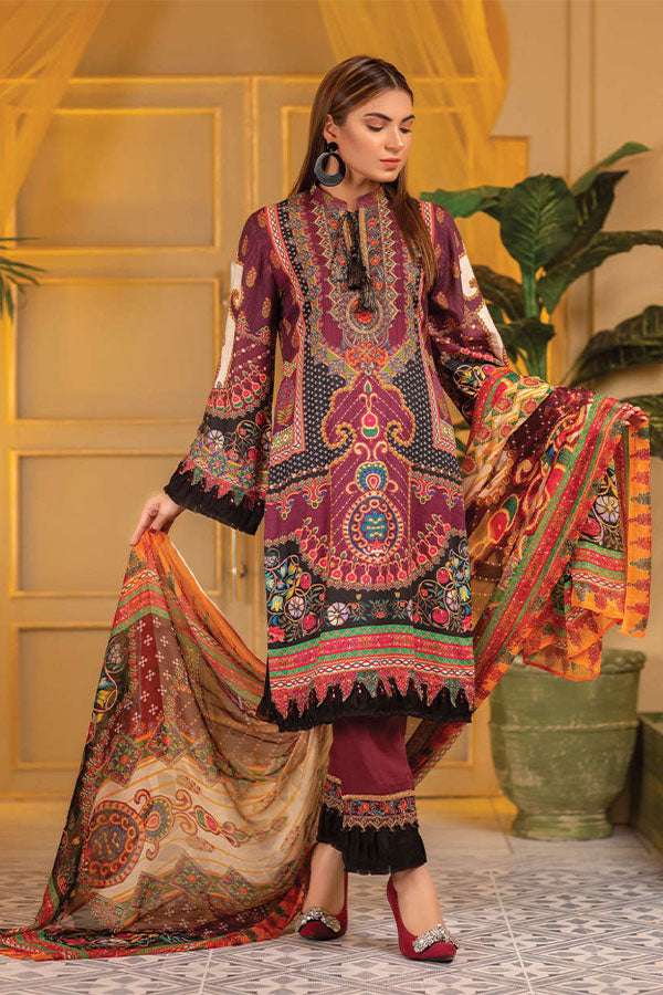 Adan`s Arwa Print Emb Suvic`21 D#01