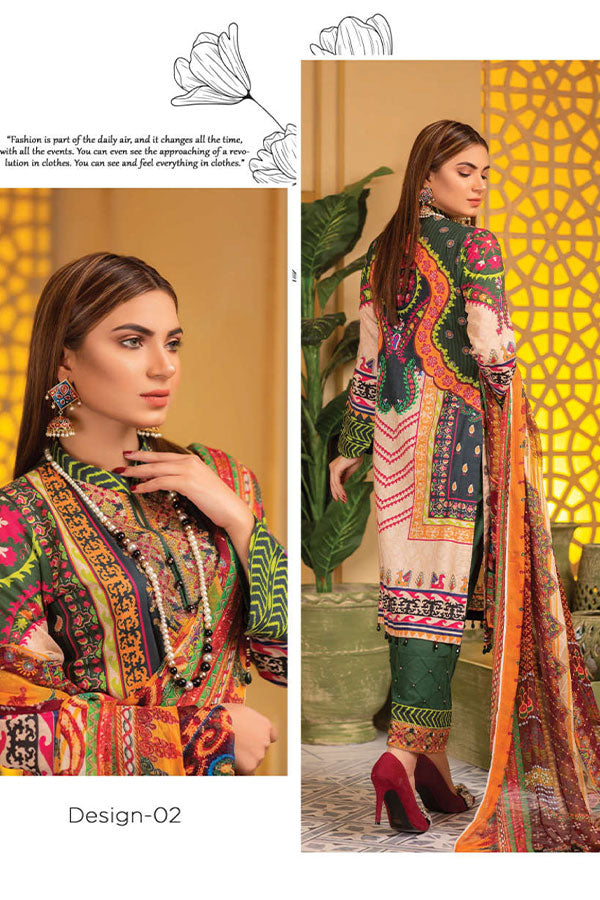 Adan`s Arwa Print Emb Suvic`21 D#02