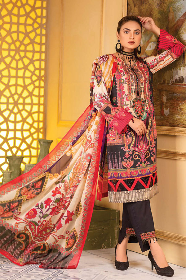 Adan`s Arwa Print Emb Suvic`21 D#08