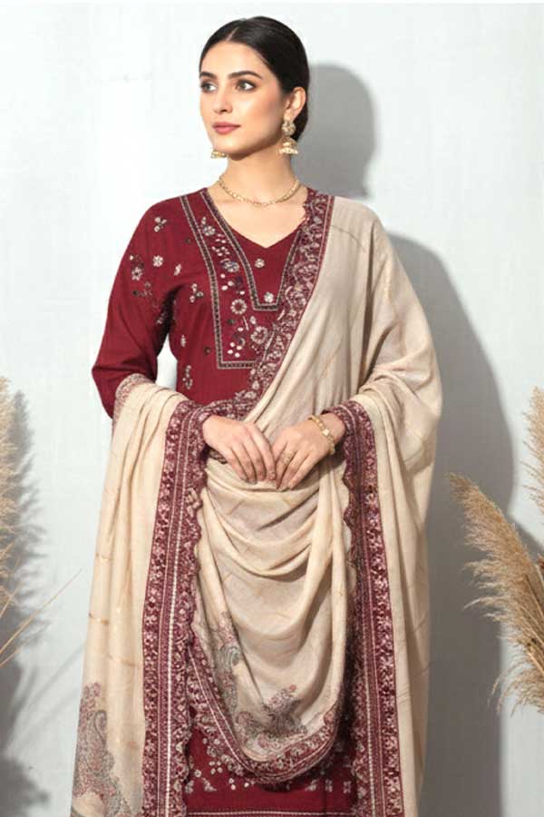 Shaista Contrast Emb Lawn`26 D#533