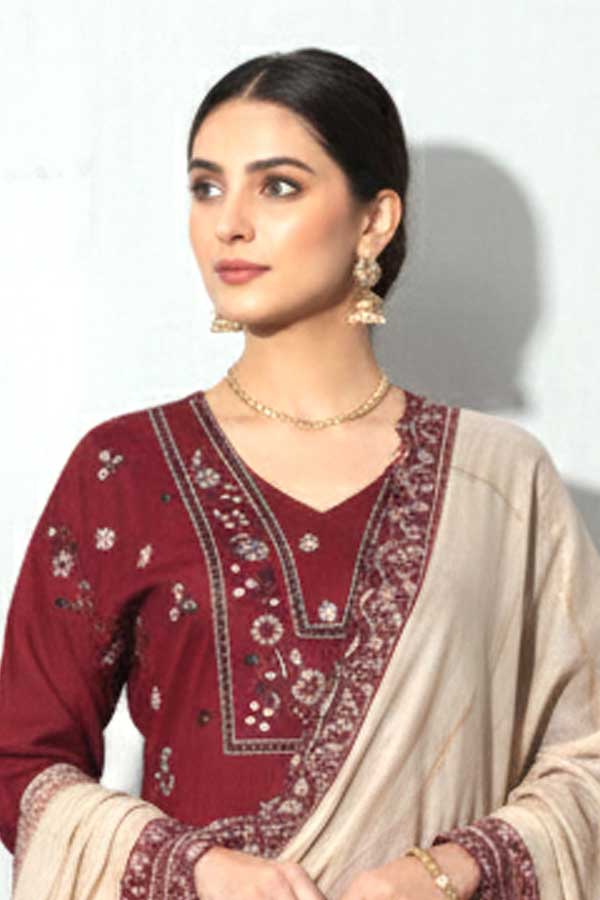 Shaista Contrast Emb Lawn`26 D#533