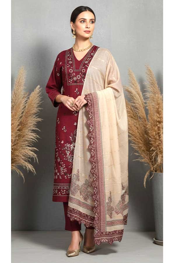 Shaista Contrast Emb Lawn`26 D#533