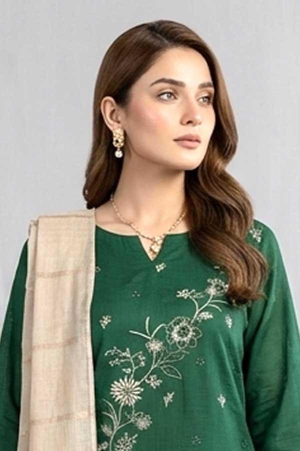 Shaista Contrast Emb Lawn`26 D#534