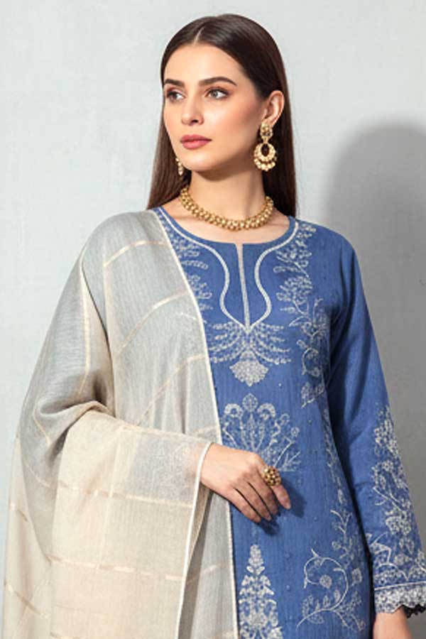 Shaista Contrast Emb Lawn`26 D#535