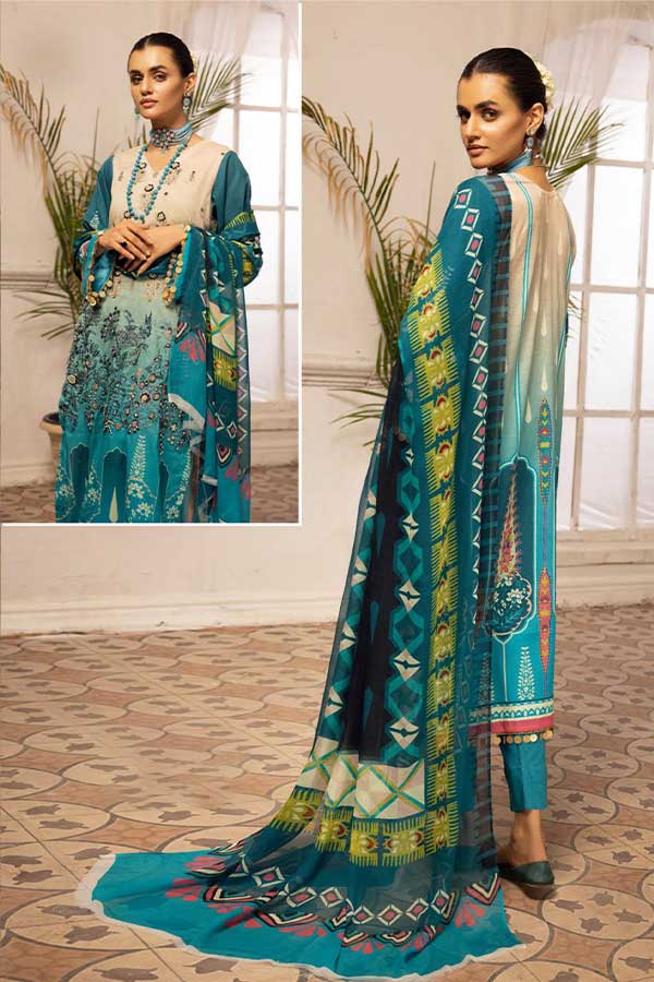 Shaista Digital Emb Lawn`23 D#340