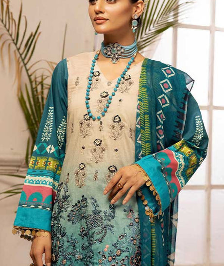 Shaista Digital Emb Lawn`23 D#340