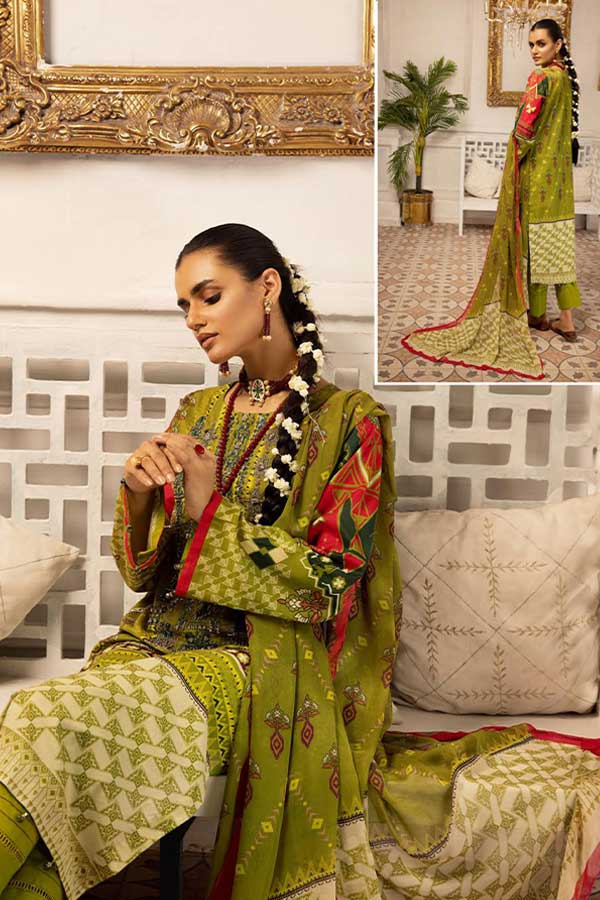 Shaista Digital Emb Lawn`23 D#342