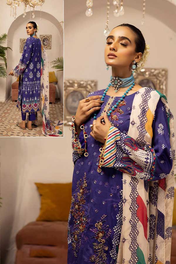 Shaista Digital Emb Lawn`23 D#343