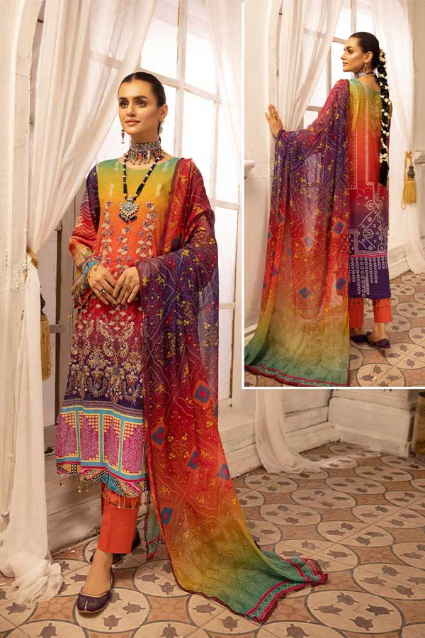 Shaista Digital Emb Lawn`23 D#345