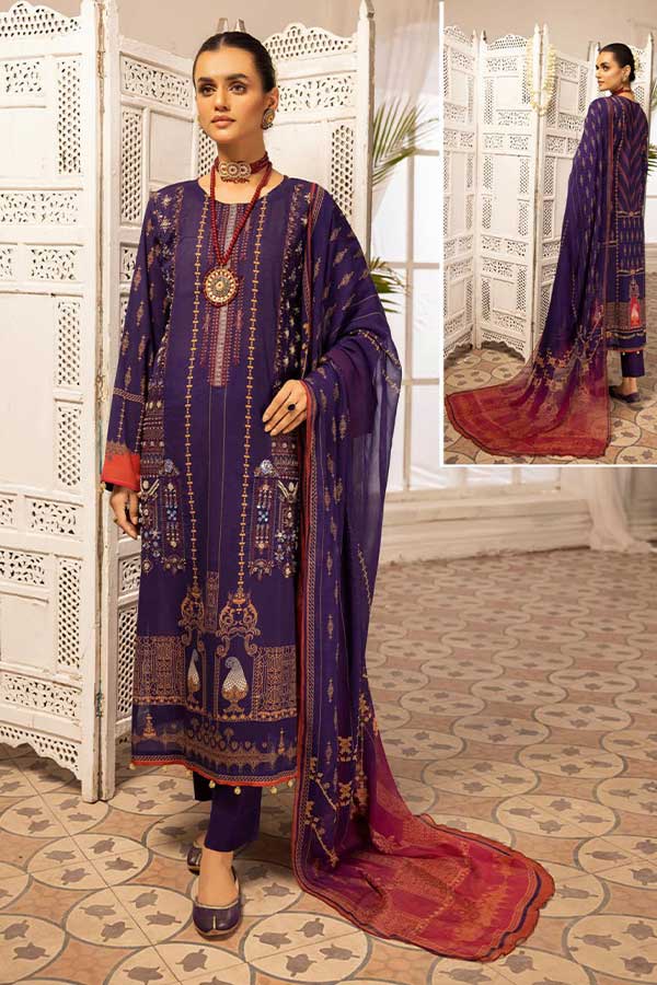 Shaista Digital Emb Lawn`23 D#348