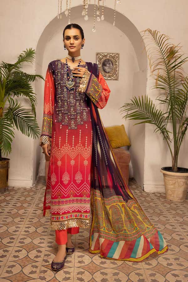 Shaista Digital Emb Lawn`23 D#350