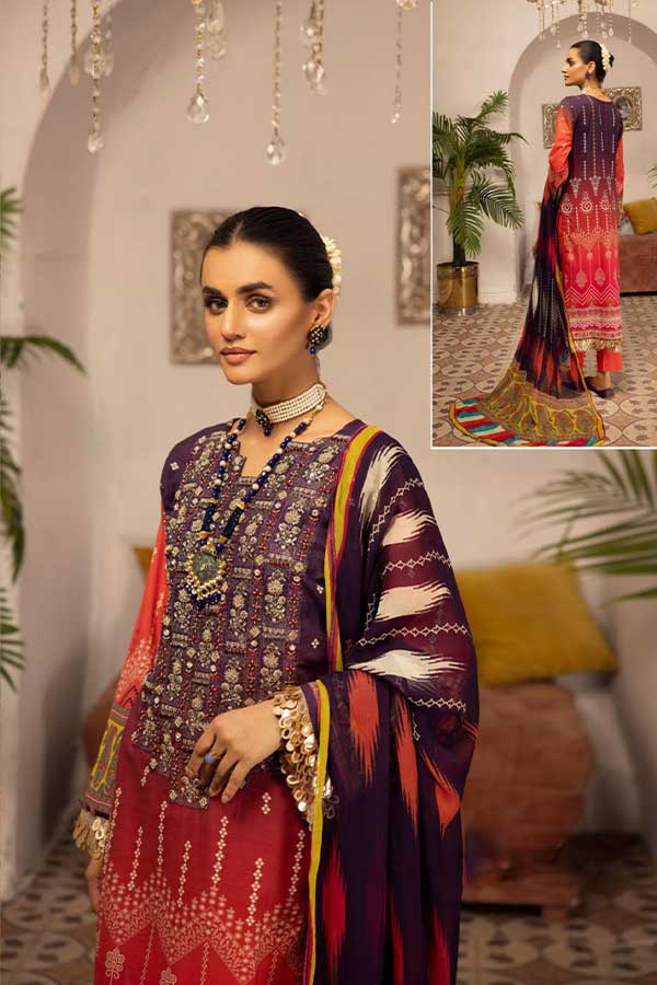 Shaista Digital Emb Lawn`23 D#350