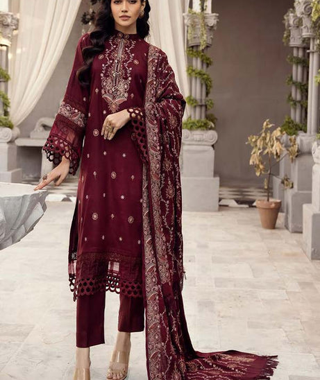 Shaista Emb Silver Peach`23 D#549