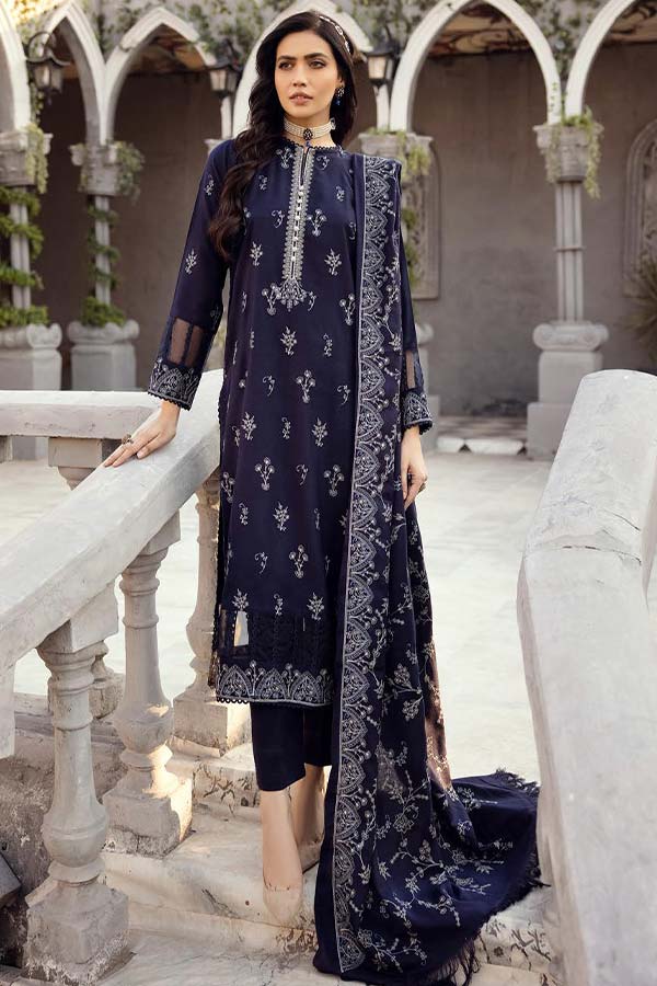 Shaista Emb Silver Peach`23 D#550