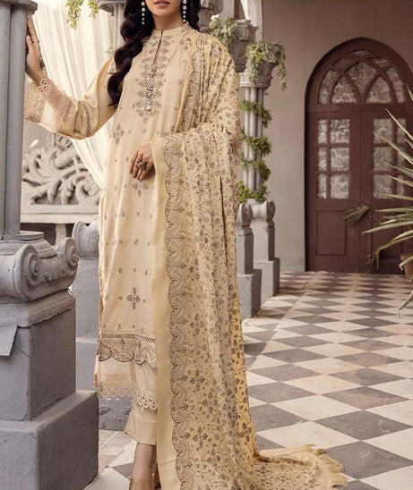 Shaista Emb Silver Peach`23 D#551