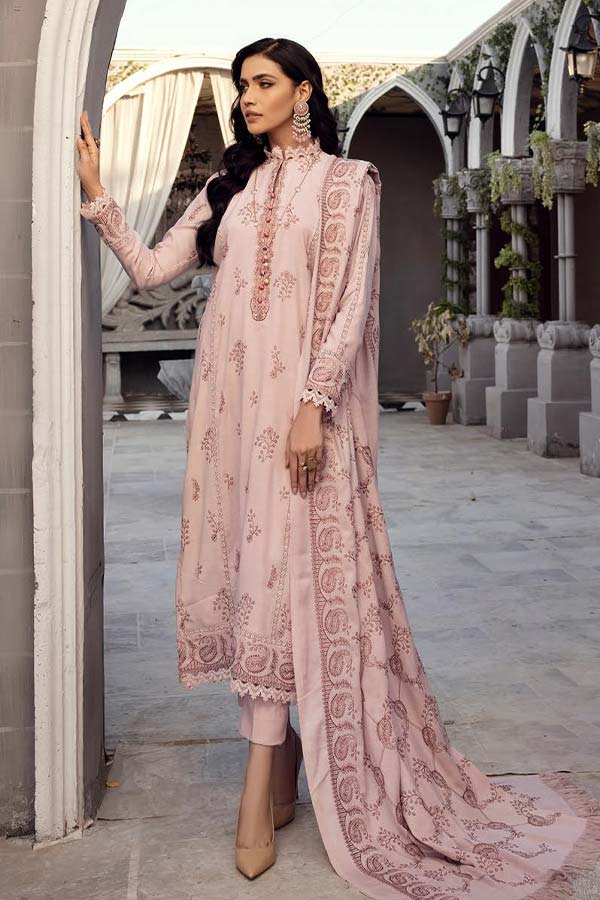 Shaista Emb Silver Peach`23 D#552