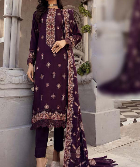 Shaista Emb Silver Peach`23 D#553