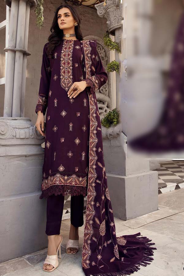 Shaista Emb Silver Peach`23 D#553