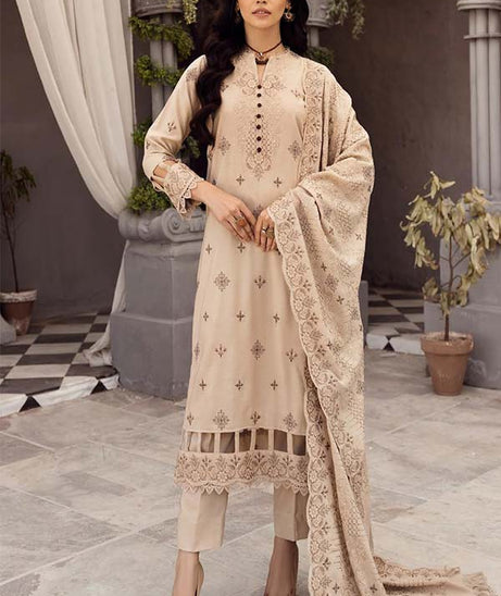 Shaista Emb Silver Peach`23 D#554