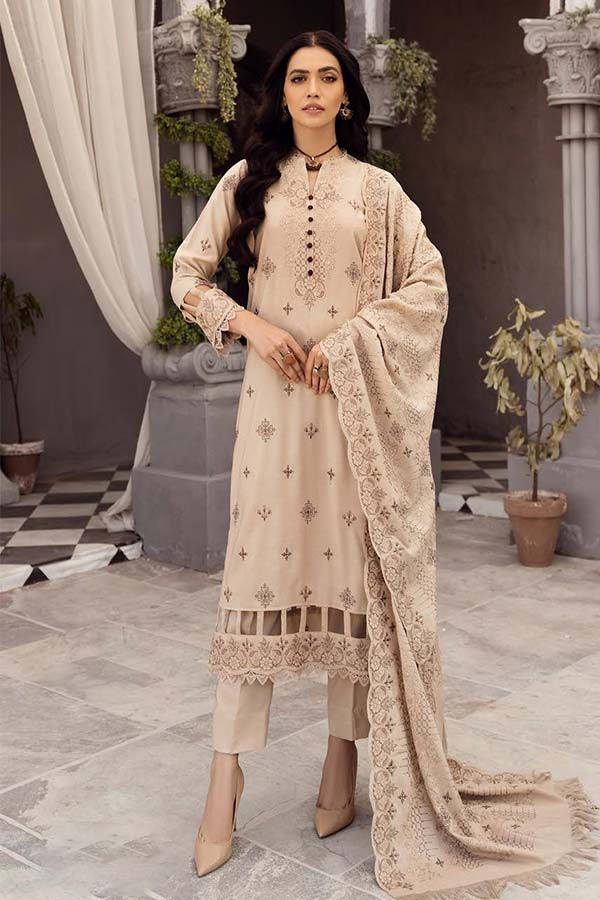 Shaista Emb Silver Peach`23 D#554