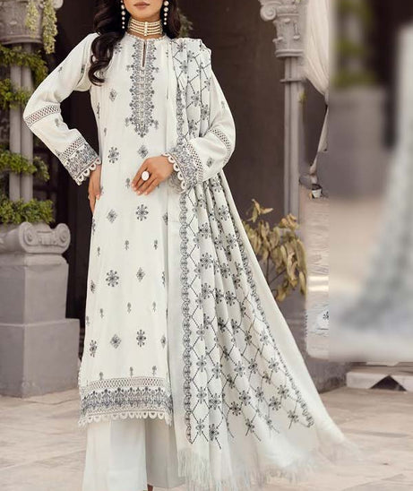 Shaista Emb Silver Peach`23 D#555