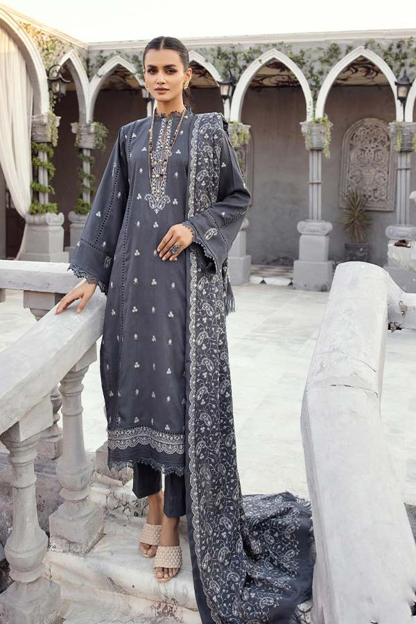 Shaista Emb Silver Peach`23 D#556