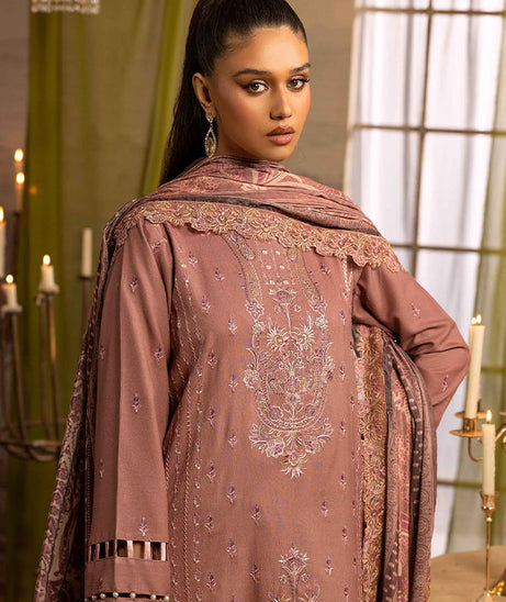 Shaista Excited Emb Peach`25 D#819