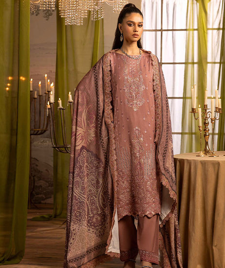 Shaista Excited Emb Peach`25 D#819