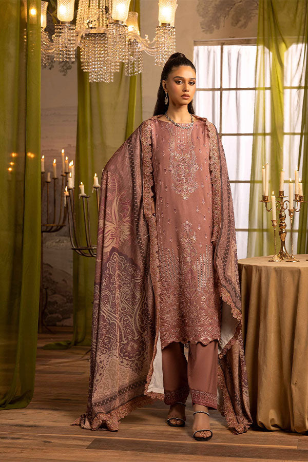 Shaista Excited Emb Peach`25 D#819