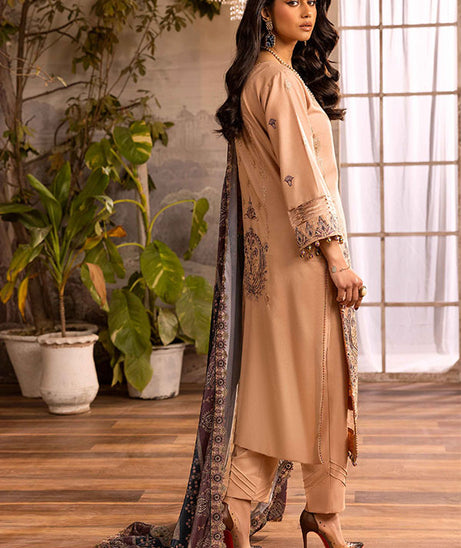 Shaista Excited Emb Peach`25 D#821