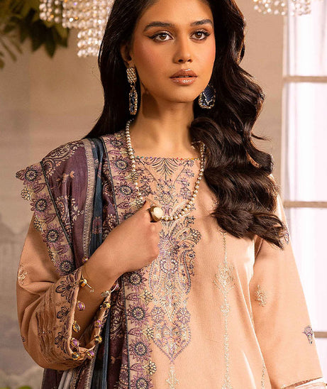 Shaista Excited Emb Peach`25 D#821