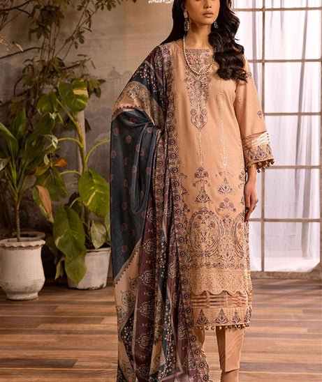 Shaista Excited Emb Peach`25 D#821