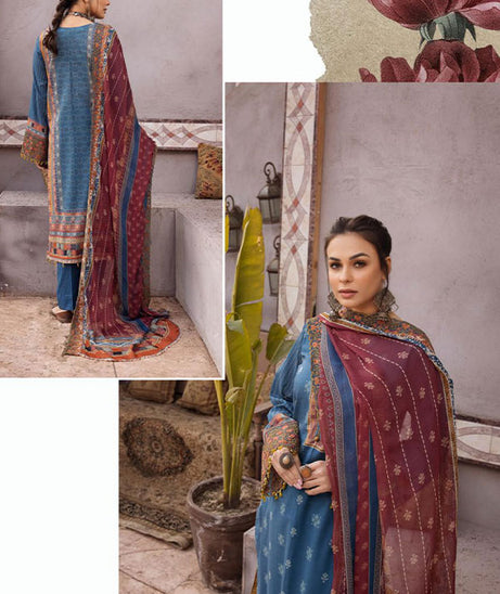 Shaista Hira Digital Emb Lawn`23 D#01