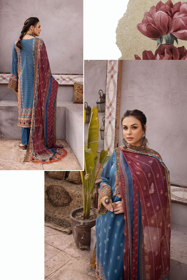 Shaista Hira Digital Emb Lawn`23 D#01