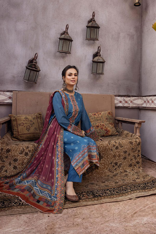 Shaista Hira Digital Emb Lawn`23 D#01