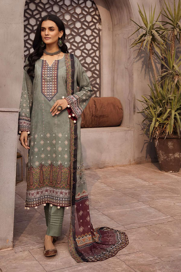 Shaista Hira Digital Emb Lawn`23 D#08