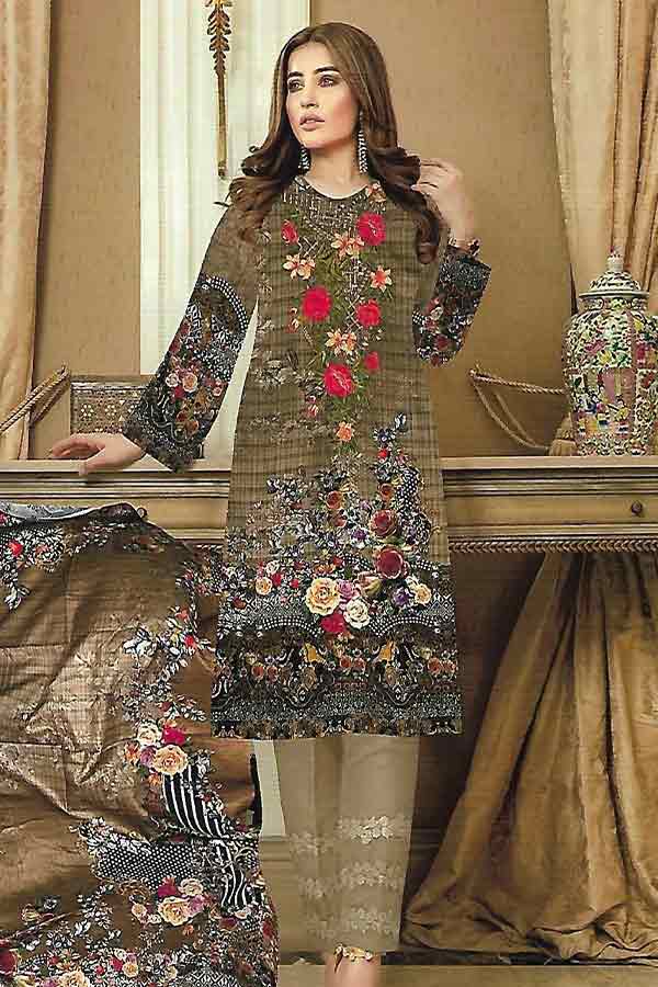 Shaista Khuahish Emb Linen`21 D#07