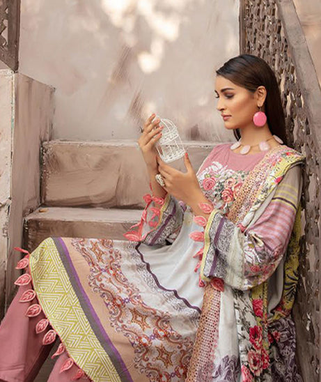 Shaista Peach Print`21 D#694
