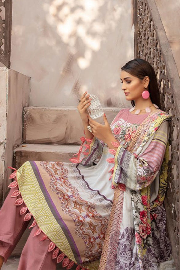 Shaista Peach Print`21 D#694