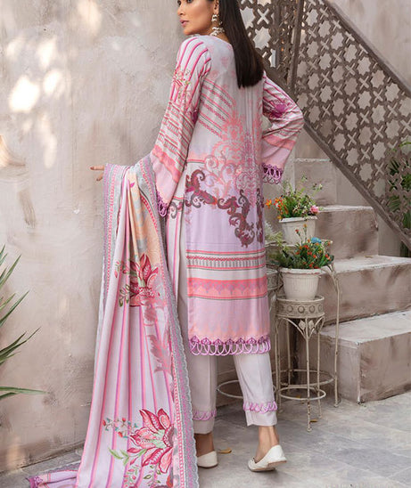 Shaista Peach Print`21 D#695