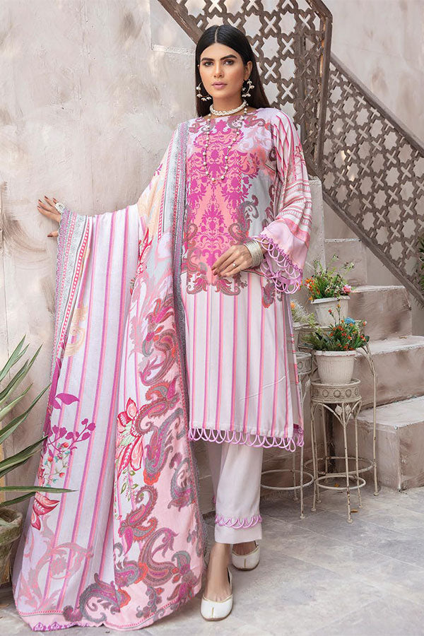 Shaista Peach Print`21 D#695