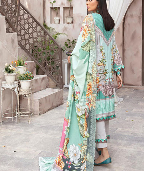 Shaista Peach Print`21 D#699