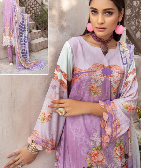 Shaista Peach Print`21 D#700