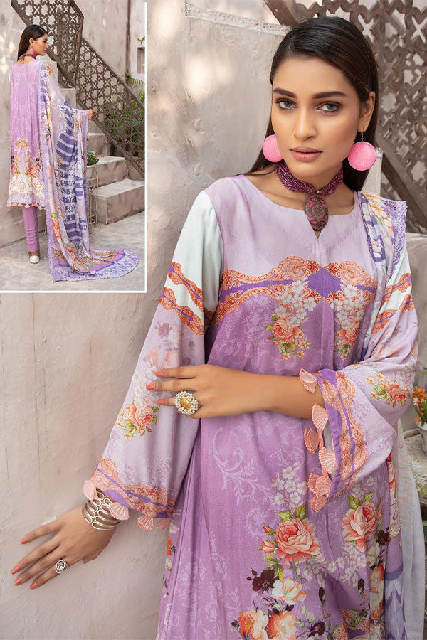 Shaista Peach Print`21 D#700