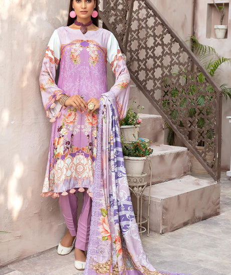Shaista Peach Print`21 D#700